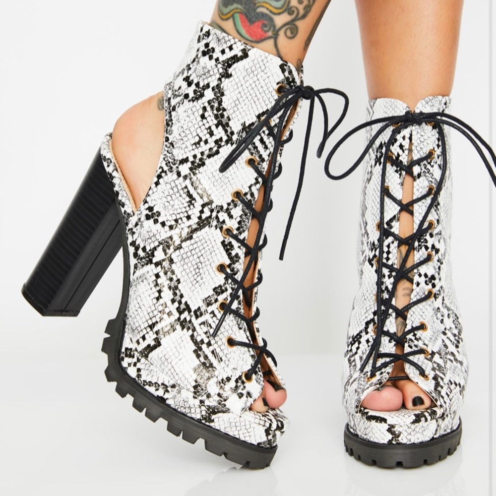 Snake Skin Booties